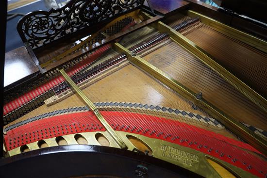 A late 19th century Bluthner rosewood grand piano, W.4ft 6in. D.8ft H.3ft 2in.